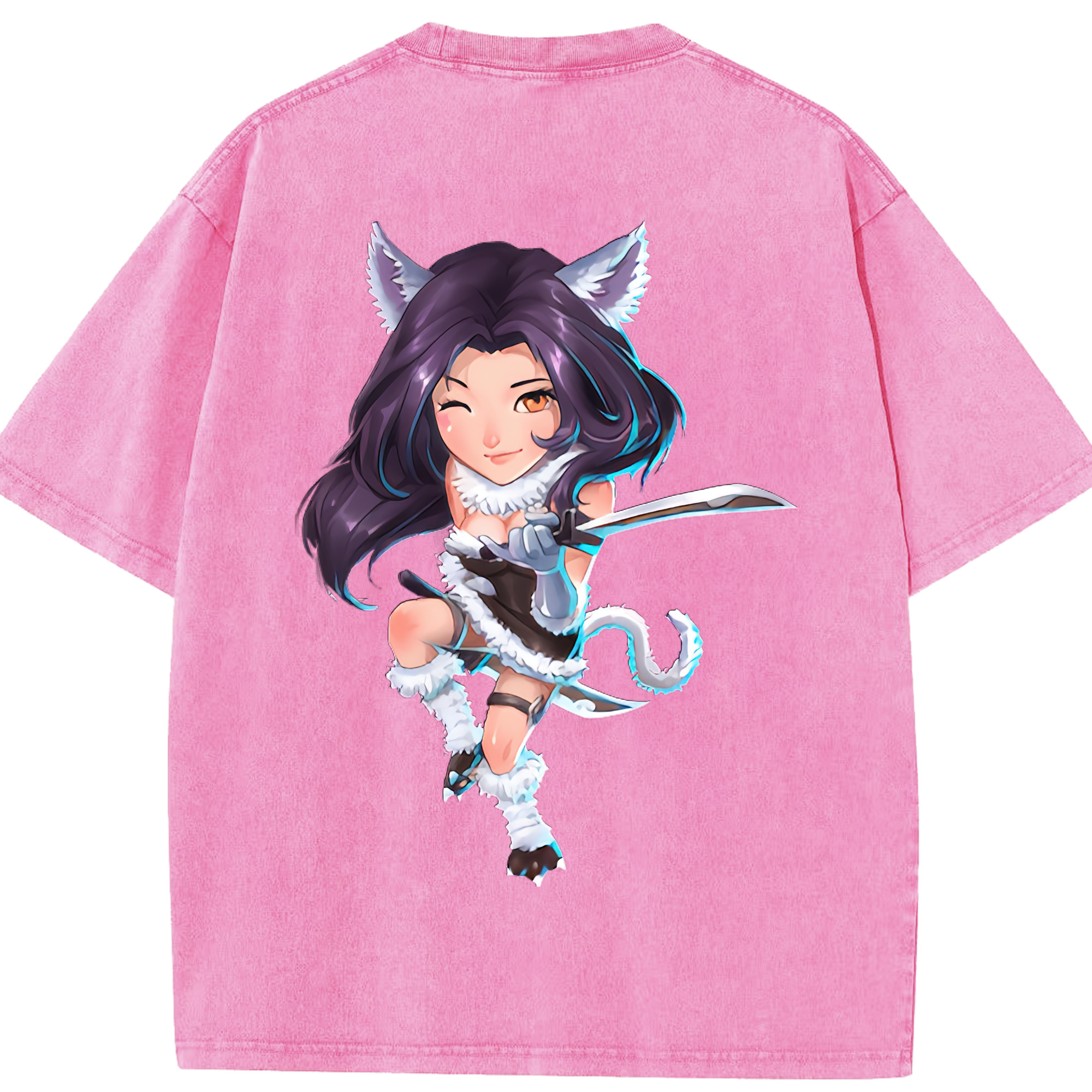 リーグ・オブ・レジェンド League of Legends LOL 綿100% ヴィンテージ風 半袖Tシャツ（背面プリント）